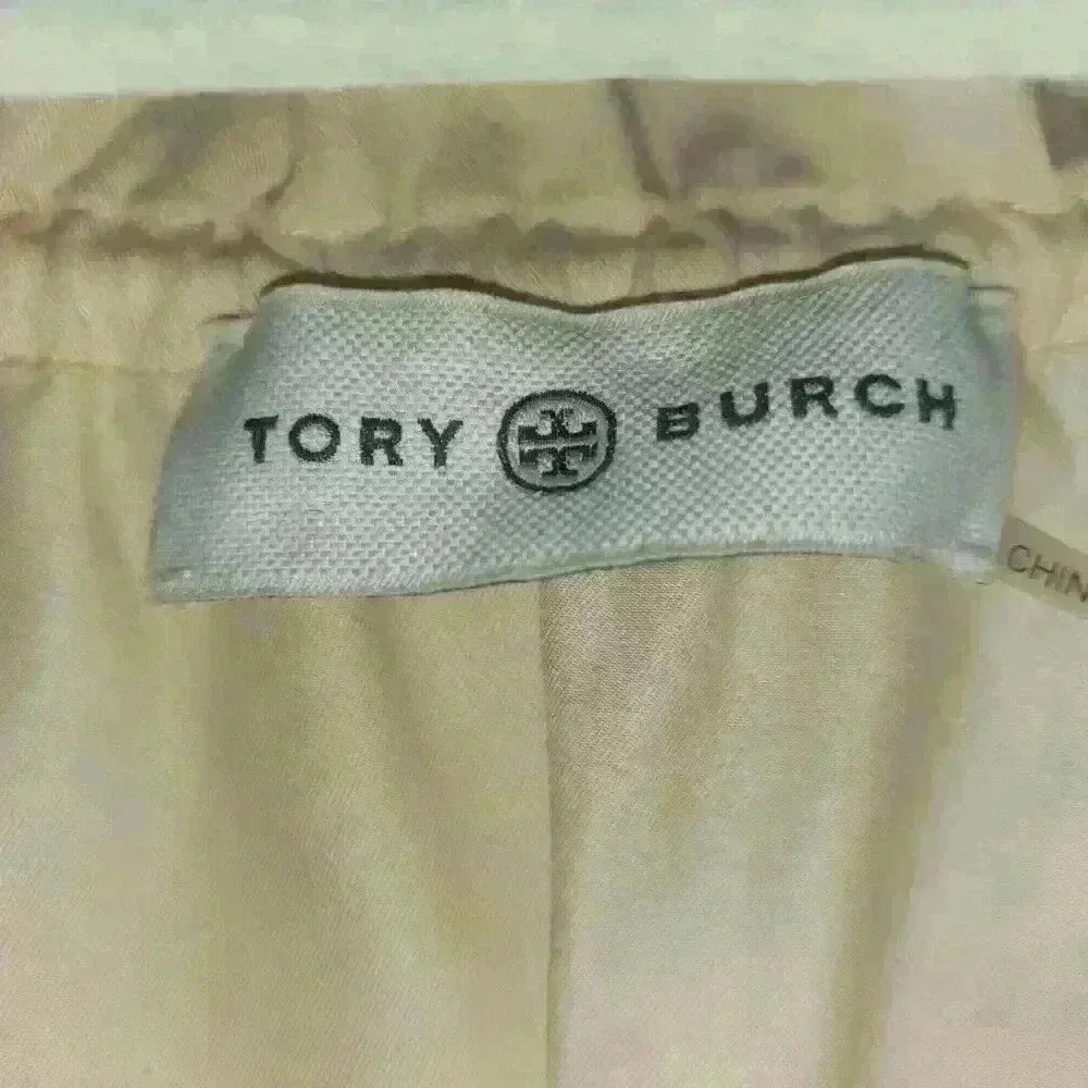 Tory Burch Colorblock Poplin Dress-Dark Mustard, Size 14 - Picture 5 of 12